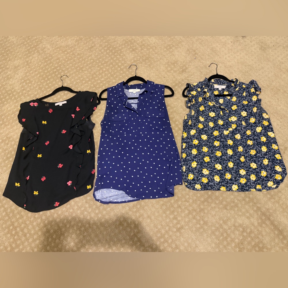 LOFT Lot of 3 printed Blouses - Medium